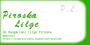 piroska lilge business card